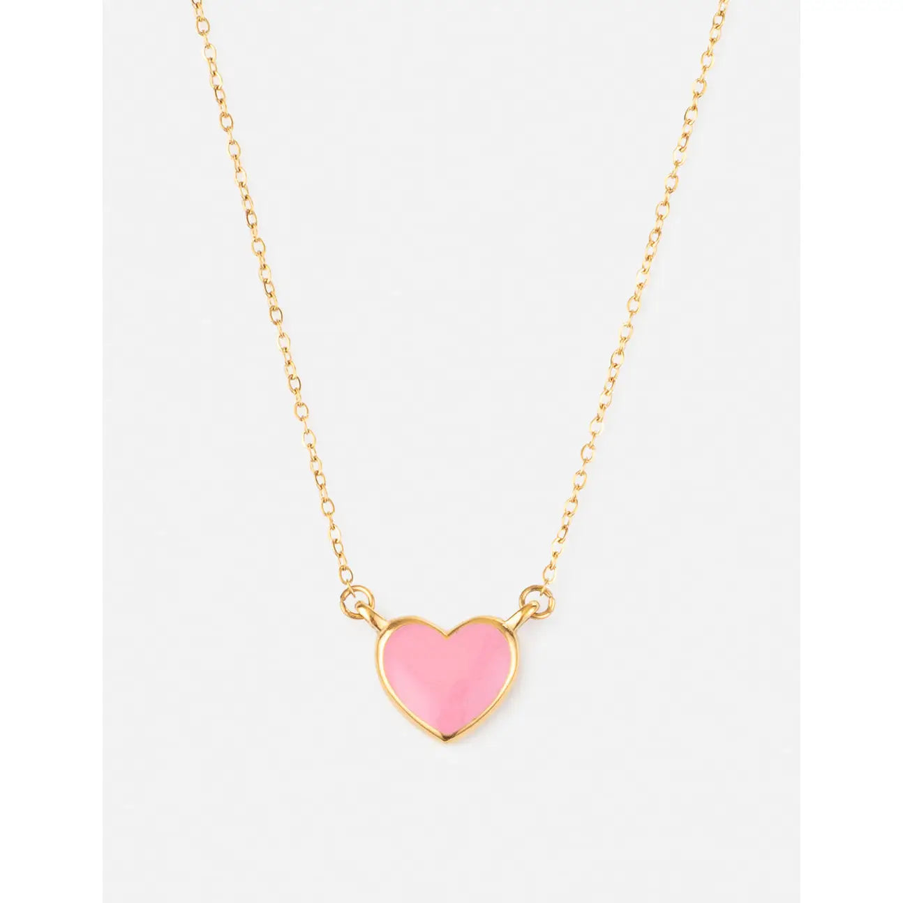 Pink Heart Faith Necklace